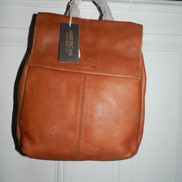 AMERICAN LEATHER CO. CO 💯% GENUINE LEATHER BACKPACK🎒BAG PURSE🆕SHIPS FAST⚡🚚 - Picture 7 of 14